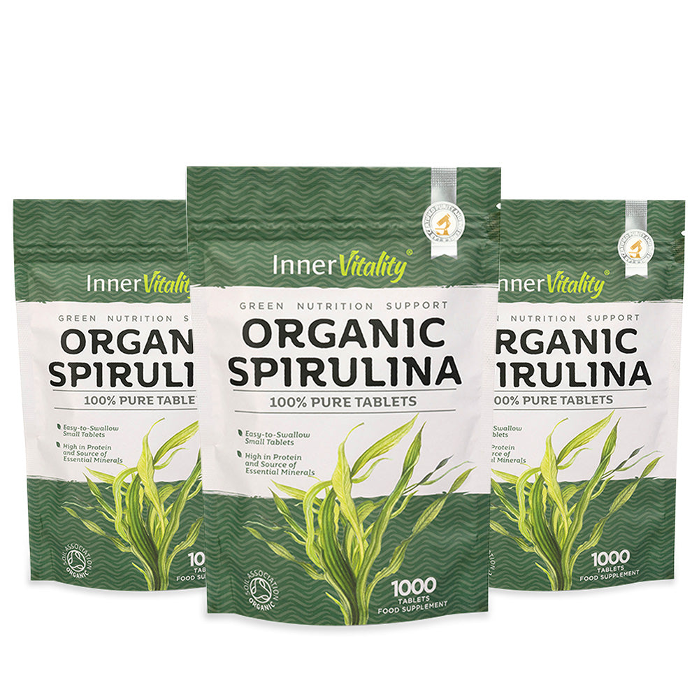 Organic Spirulina Tablets 3-Pack