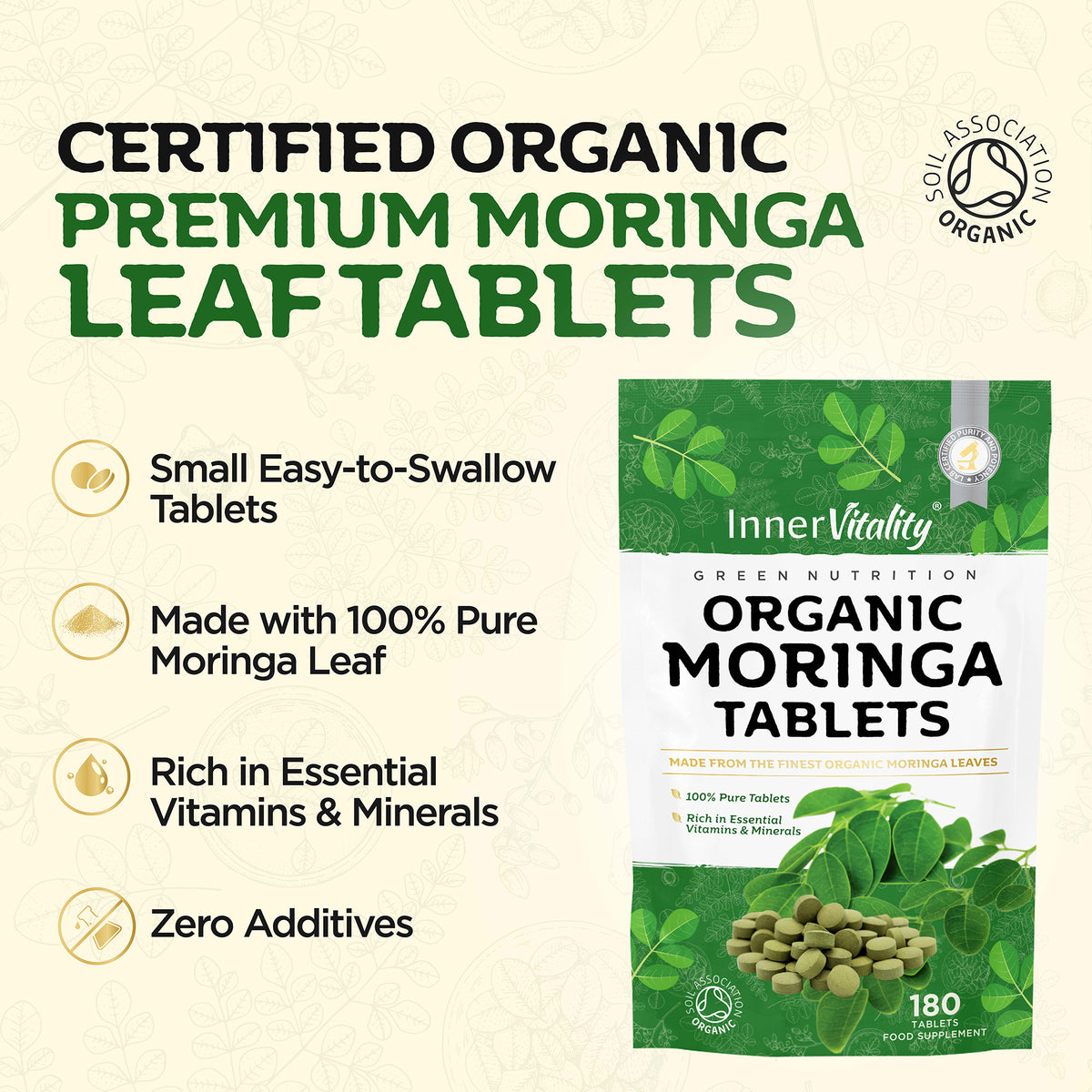 Organic Moringa Tablets (Subscription 20%)