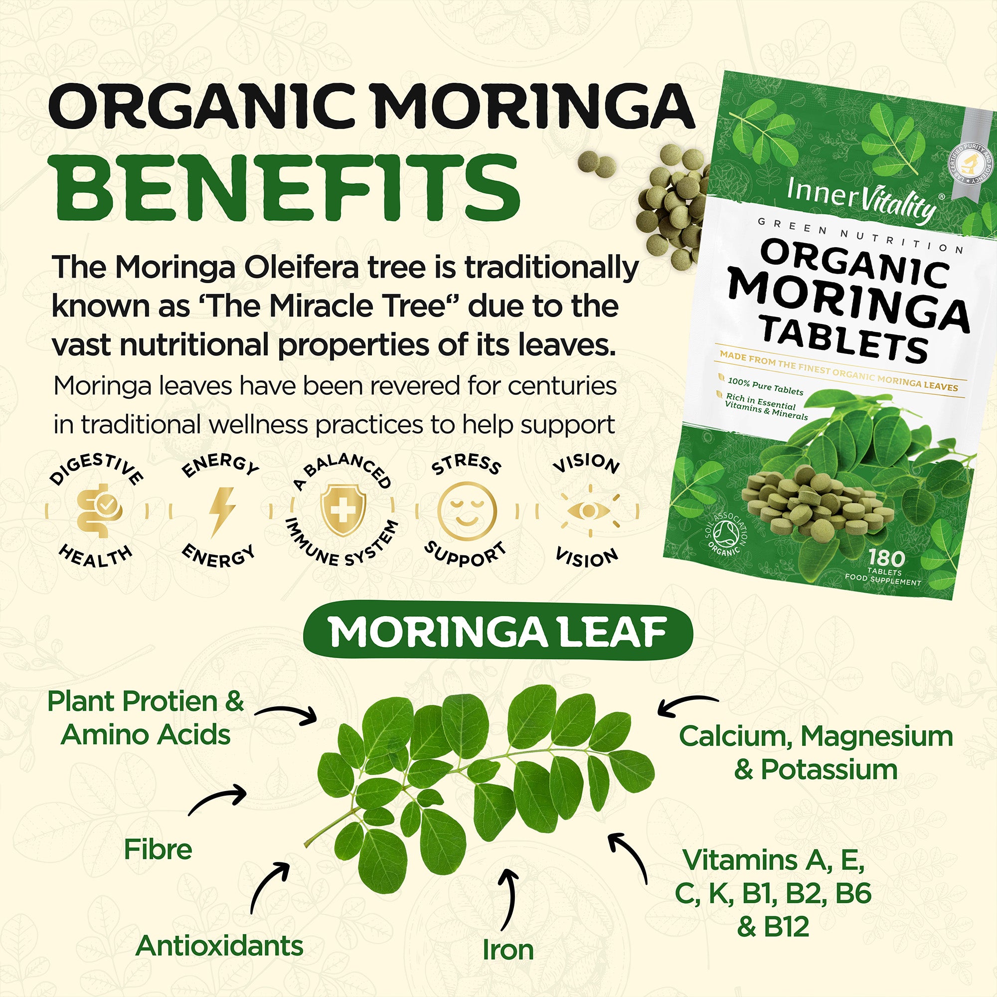 Organic Moringa Tablets (Subscription 20%)
